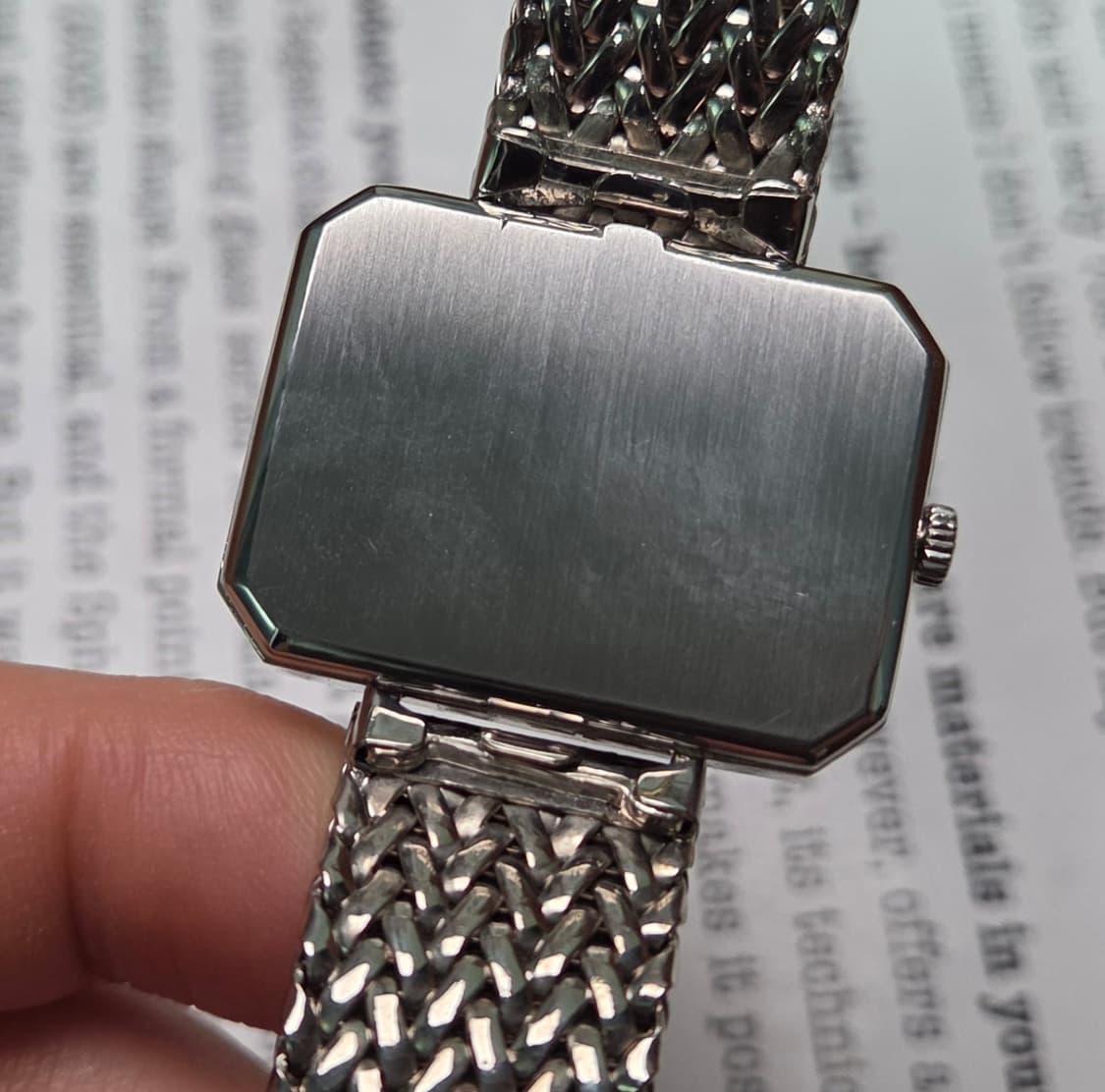 레어] 빈티지 오메가 드빌 사각탱크 샴골판 각유리 남성용 브레이슬릿 ve 상품이미지7