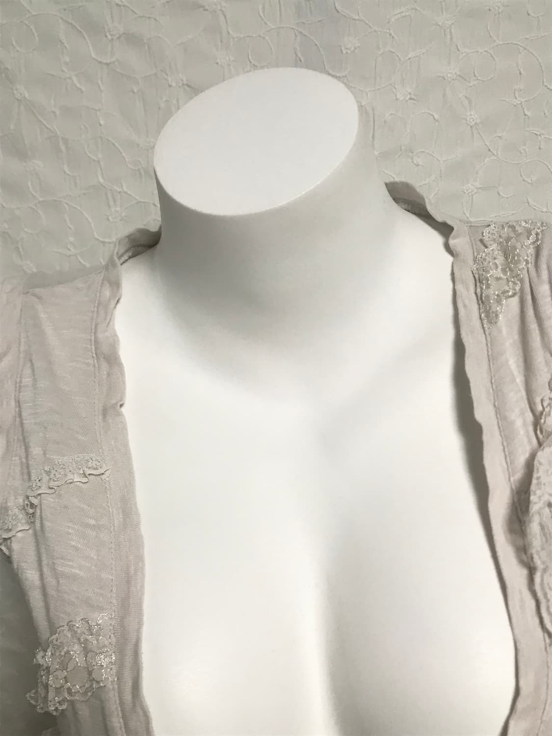 빈티지 너드 모리 사선 프릴 딥 브이넥 슬리브리스 탑 상품이미지5