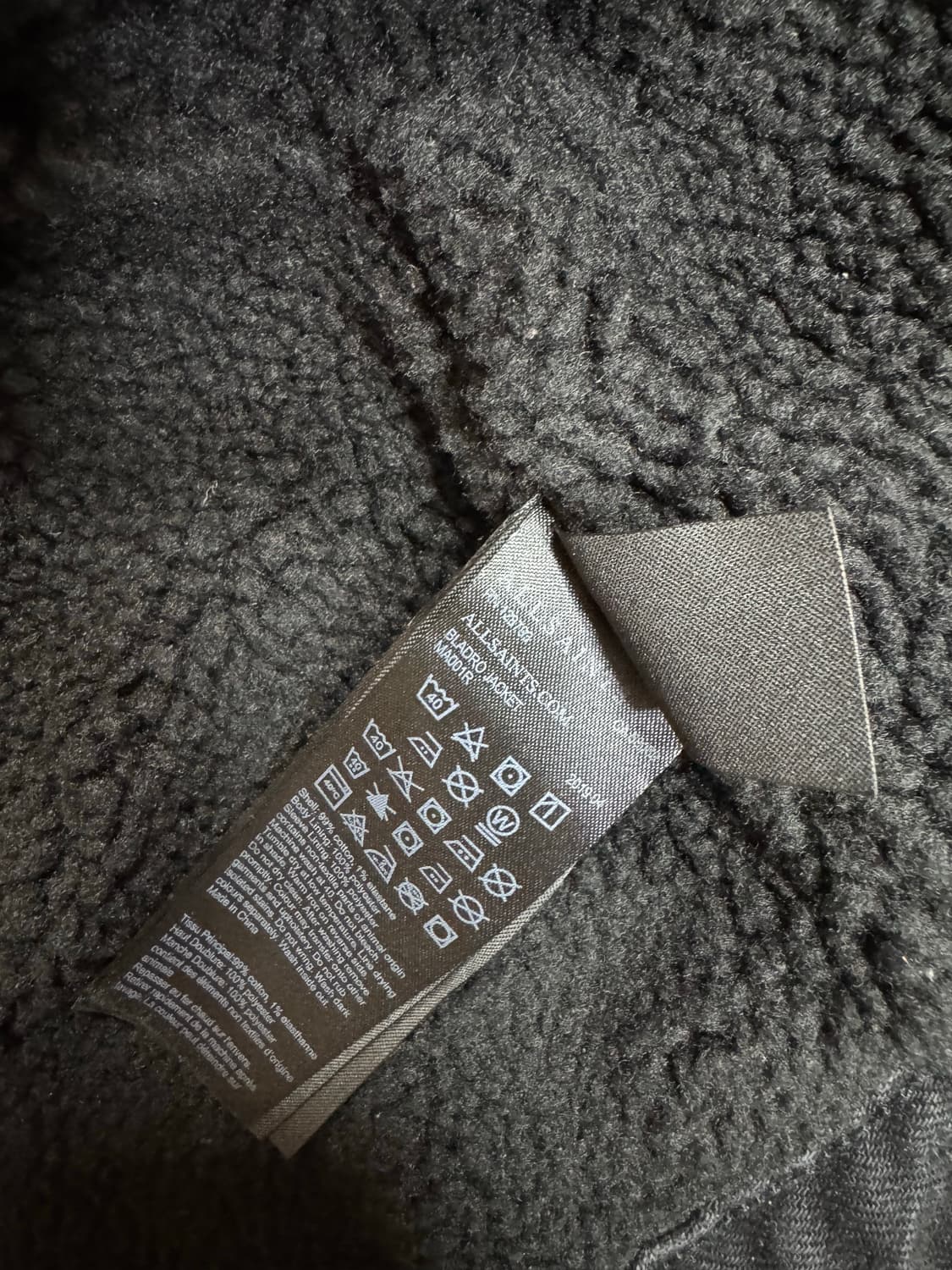 올세인츠 타입 2 쉐르파 데님 트러커 자켓 블랙 상품이미지4