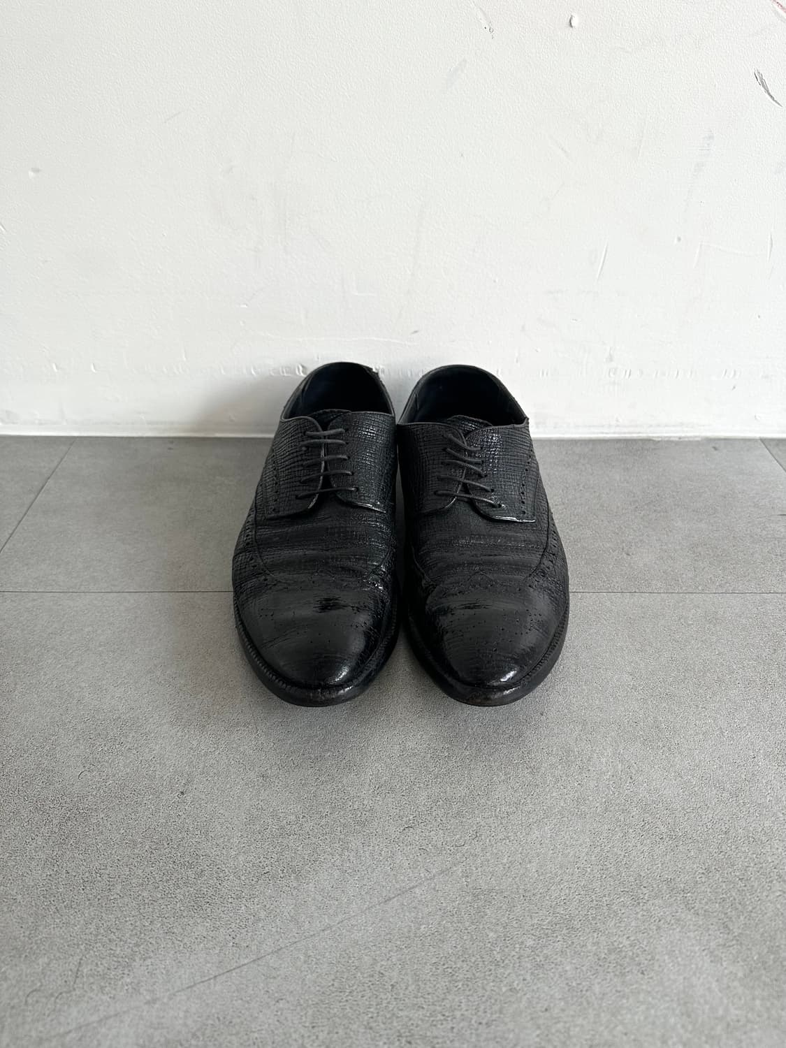 돌체앤가바나 나이프 블랙 레더 더비슈즈 상품이미지2