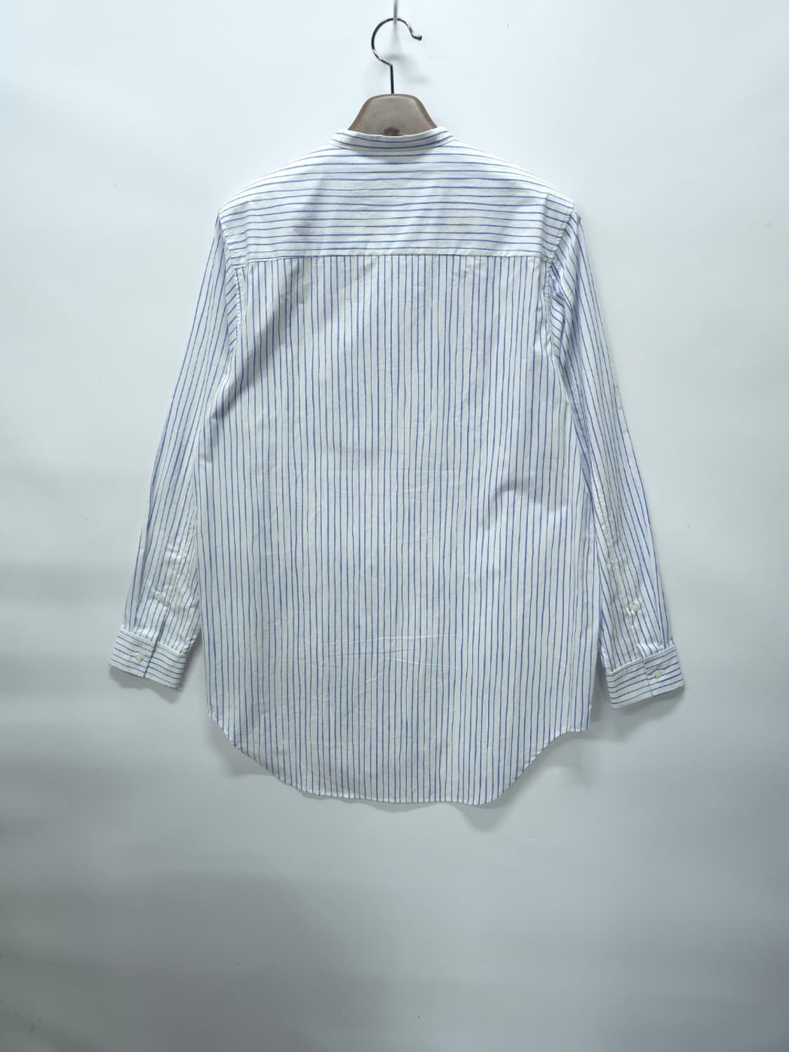 COS(코스) 남성 코튼 밴드칼라 블루 스트라이프 셔츠 상품이미지7