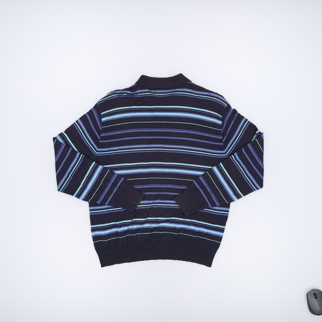 [L] 먼싱웨어 골프 배색 스트라이프 카라티 1222J 상품이미지3