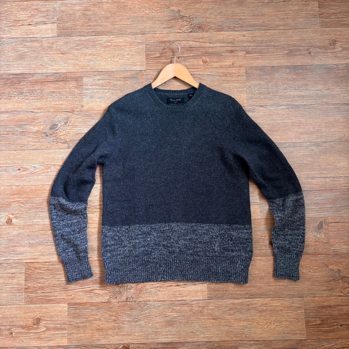 FW 올세인츠 니트 95 투톤 그레이 가성비 모헤어 수입 사용감 상품이미지2