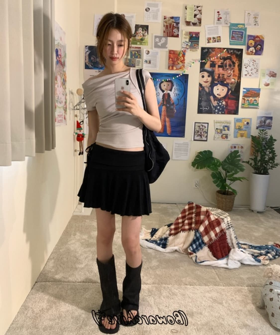 보우아카이브 플레어 스트랩 스커트(새상품) 상품이미지1
