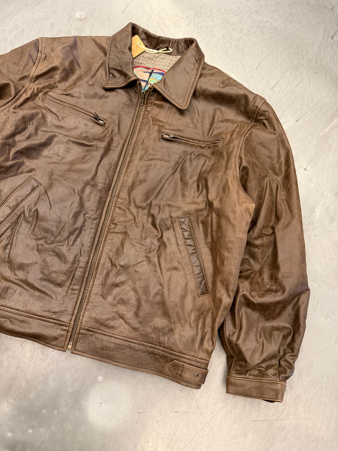 1990s RED BARON BIKE LEATHER 가죽봄버자켓 상품이미지6