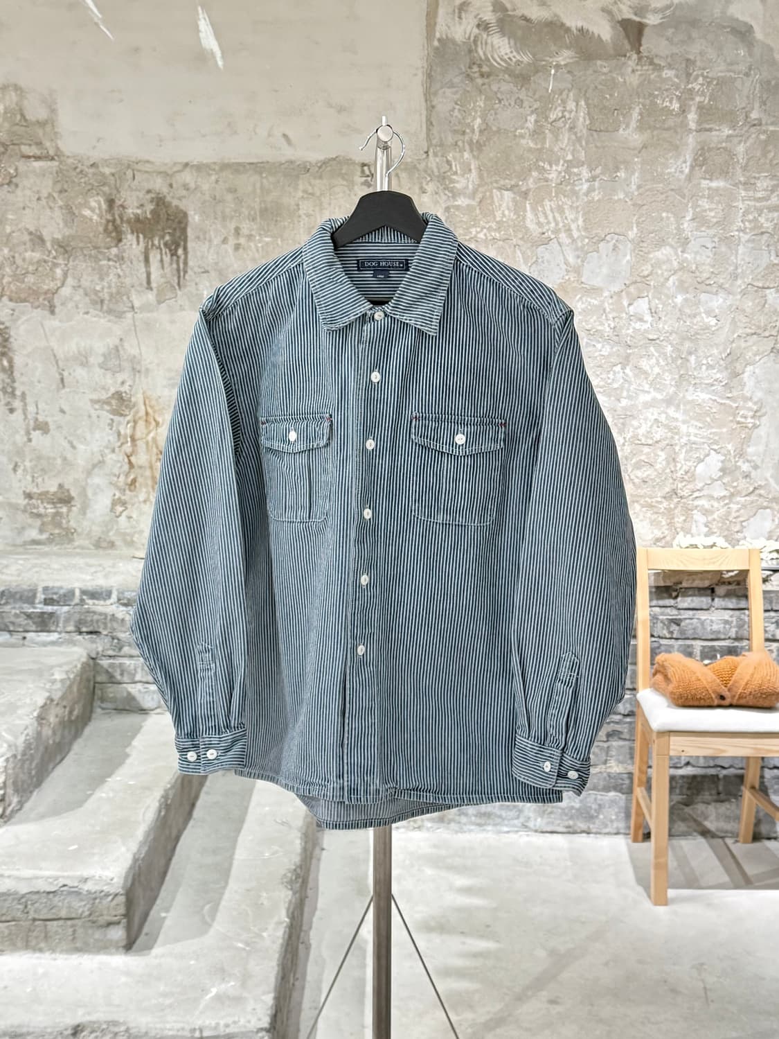 도그 하우스 스트라이프 히코리 워크 셔츠 상품이미지1