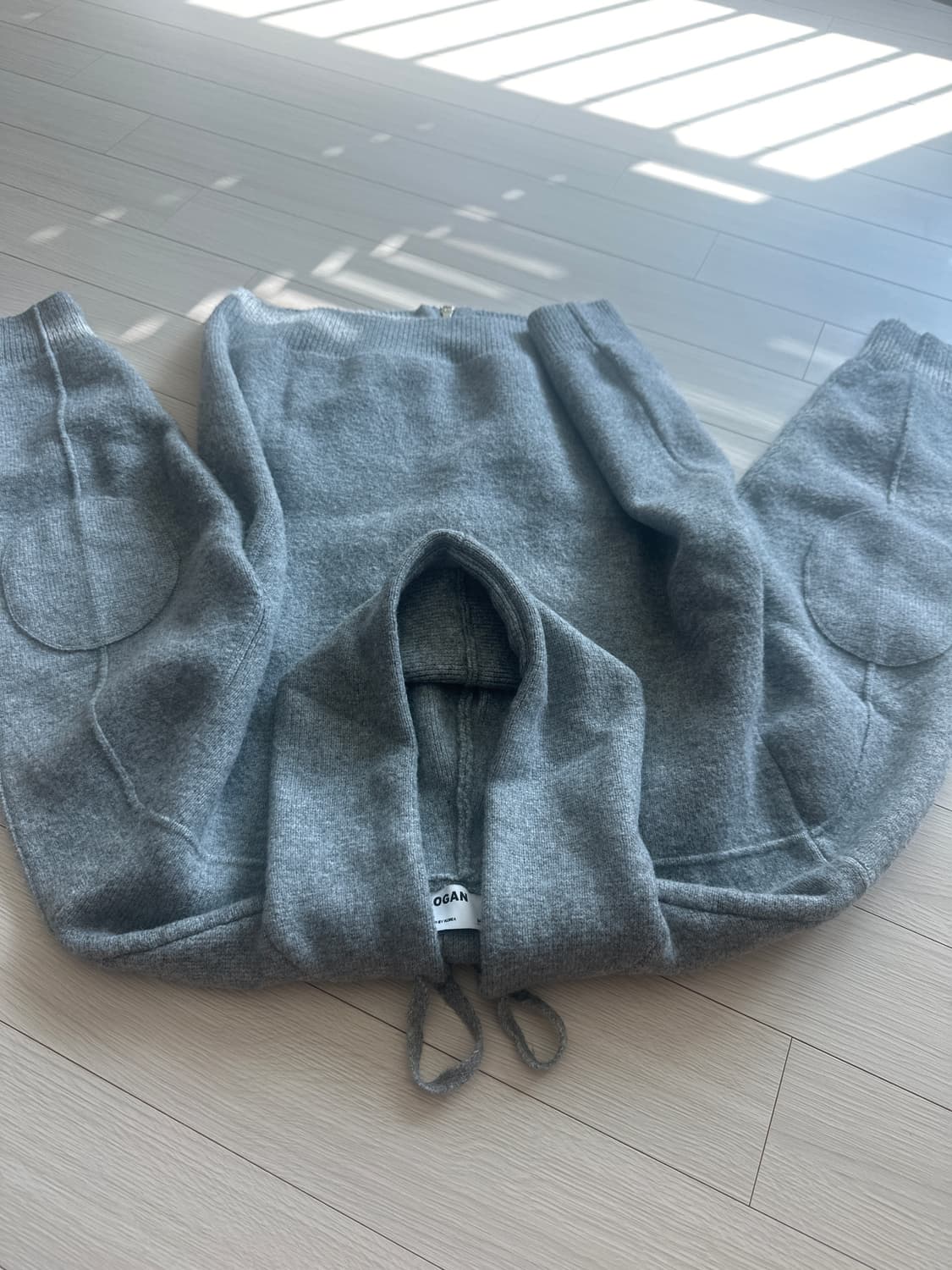 LOGAN 메종드 이태리 니트 후드집업 셋 M 상품이미지3