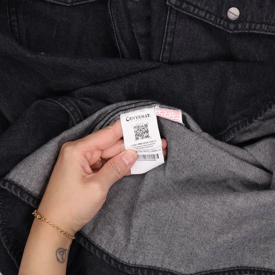 M 커버낫 흑청 데님 자켓 셔츠 0318H1 상품이미지5