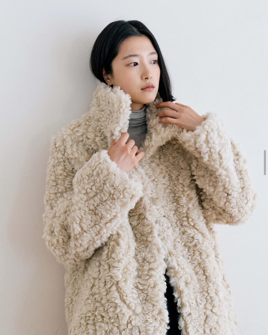 노티아 시어링 하이넥 퍼자켓 상품이미지3