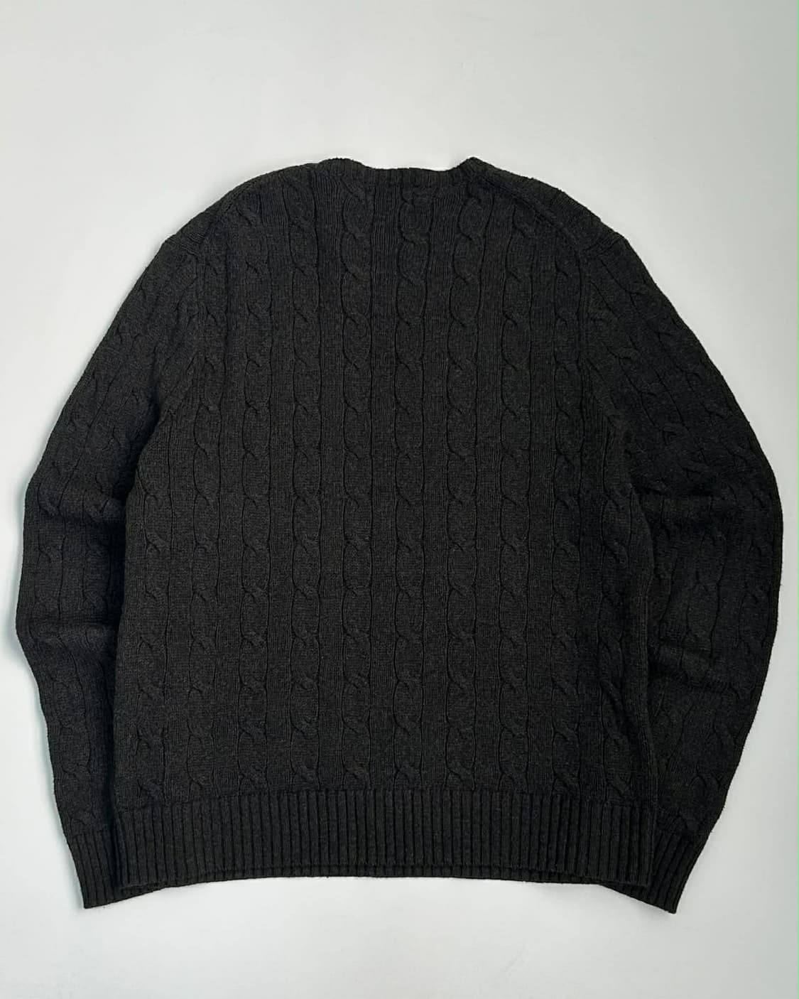 [M] 폴로 랄프로렌 차콜 그레이 케이블 니트 스웨터 상품이미지2