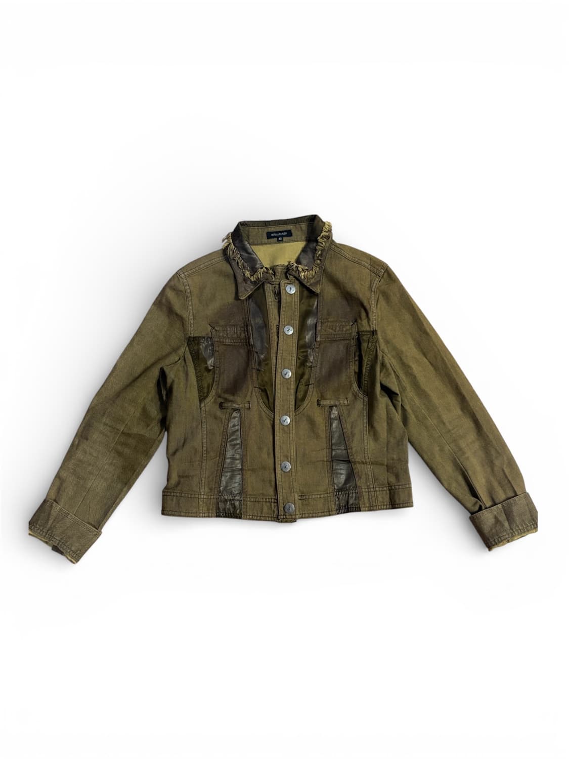 (희귀) INTELLECTION 워싱 숏자켓 Y2K 무드 55-66 상품이미지1