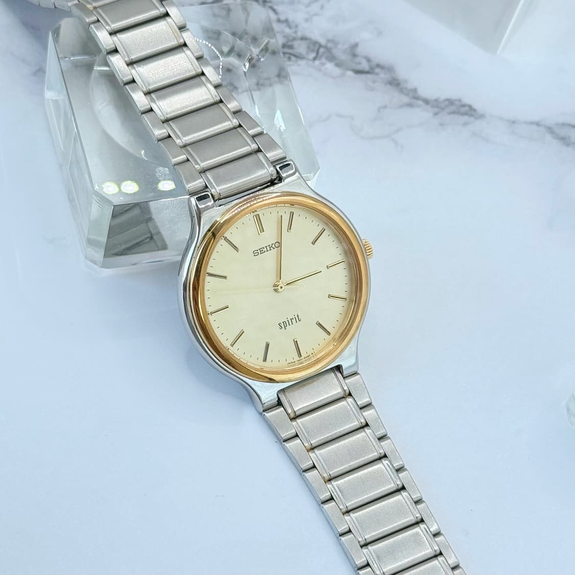 90s00s 빈티지 세이코 스피릿 샴페인 콤비 워치 상품이미지2