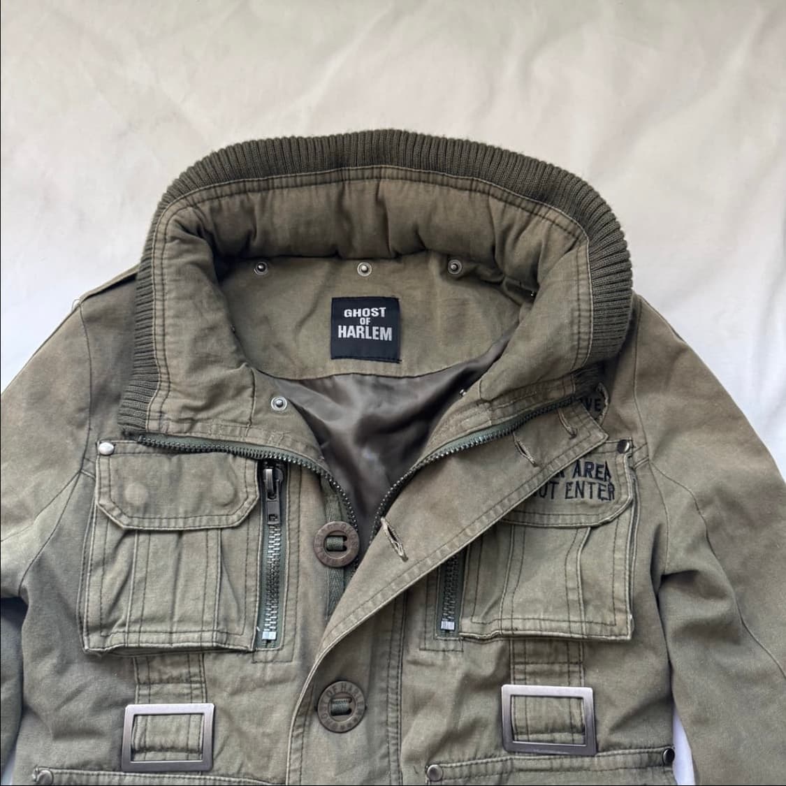 고스트오브할렘 아카이브 하이넥 투웨이 패치 집업 자켓 y2k 펑크 갸루 상품이미지5