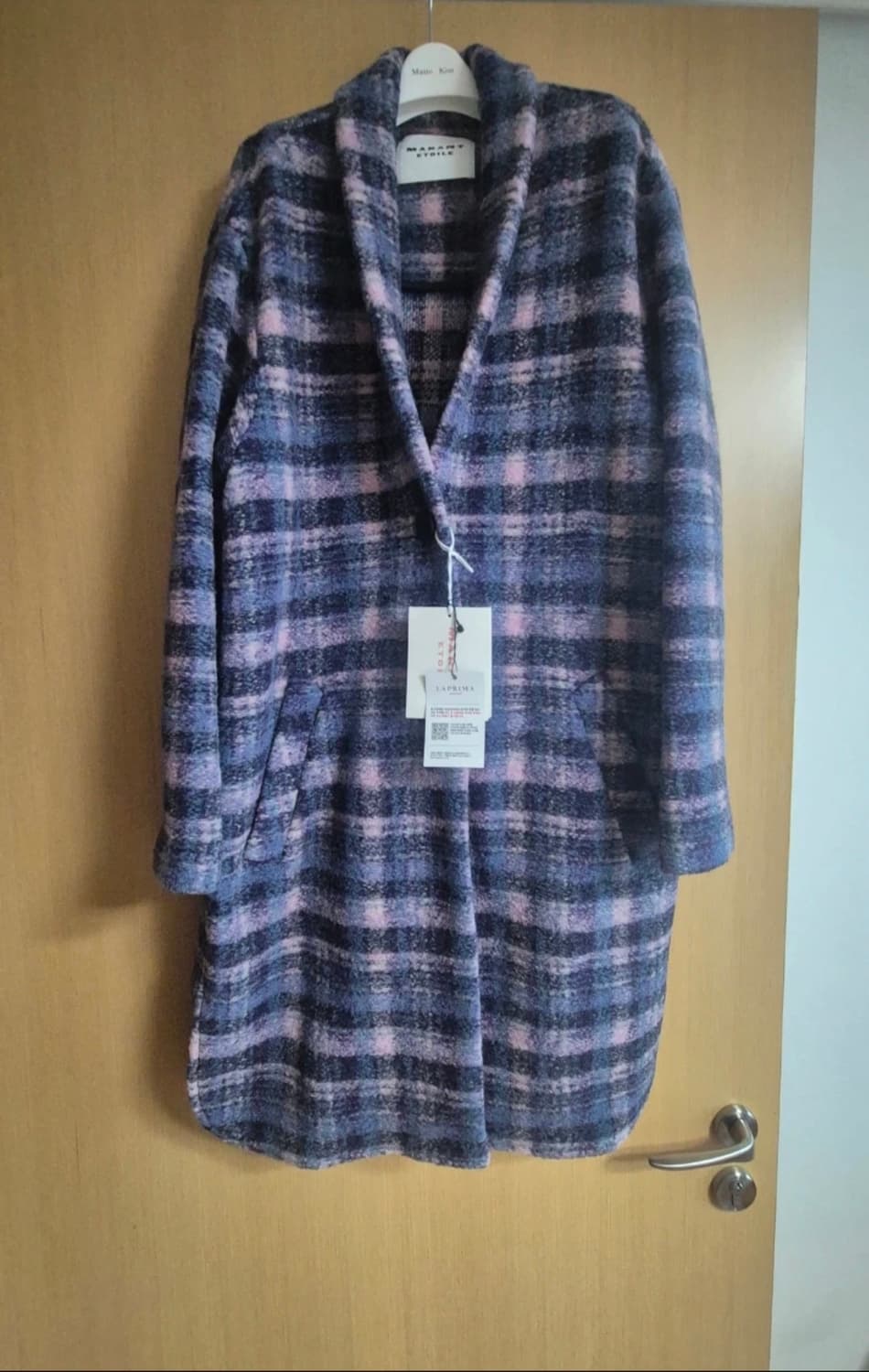 24FW 이자벨 마랑 에뚜왈 퍼플 체크 롱코트(새상품급, 택있음) 상품이미지3