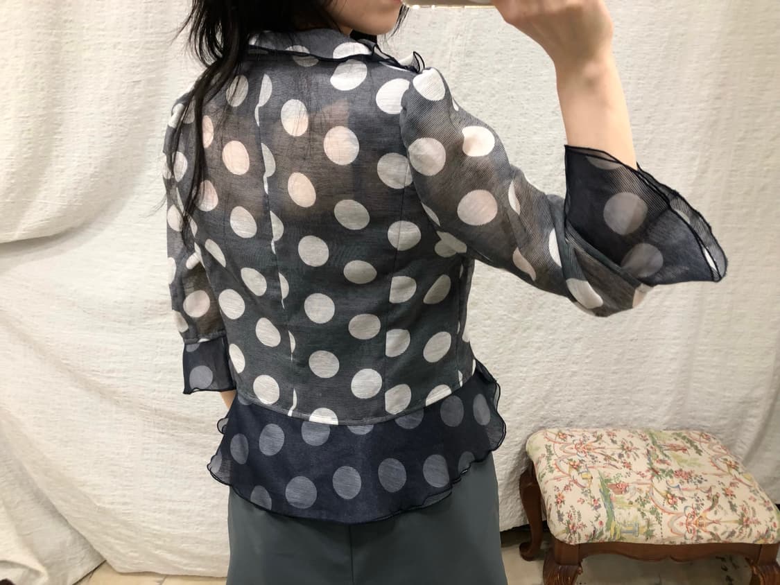 polka sheer frill jacket 상품이미지4