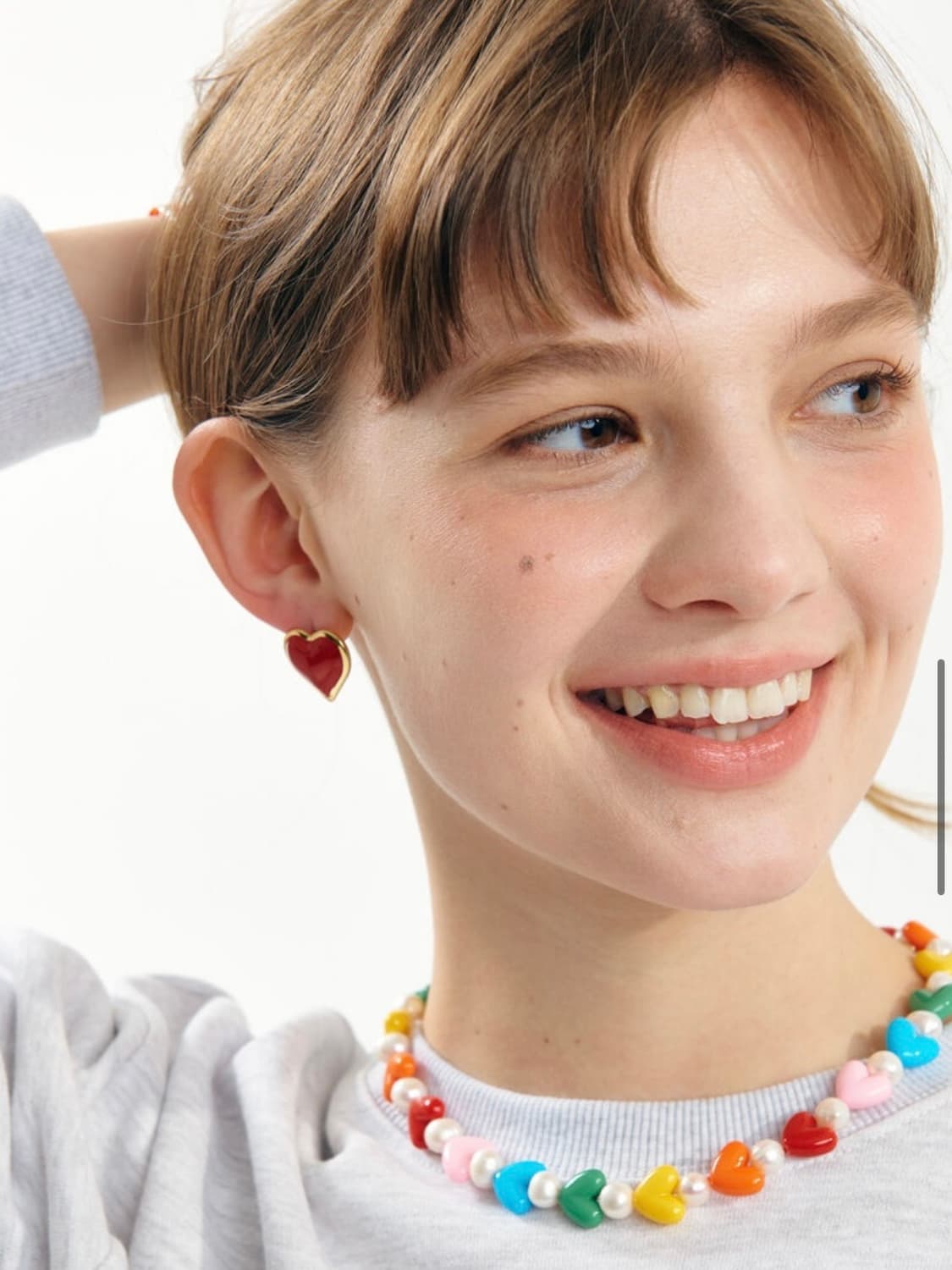 모어쥬드 RED ONE HEART EARRING 상품이미지3