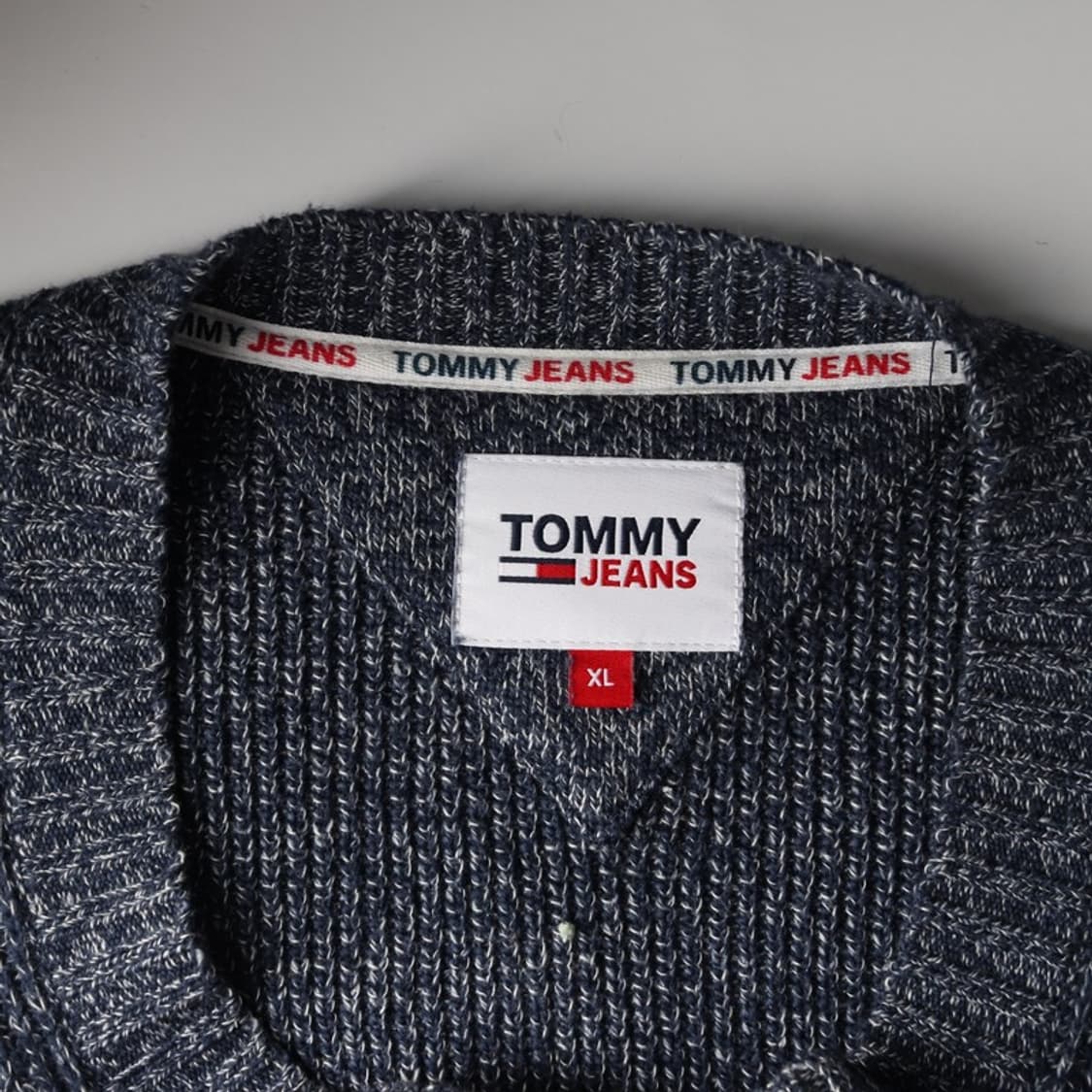 타미진스 자수 로고 크루넥 네이비 니트 XL 상품이미지5