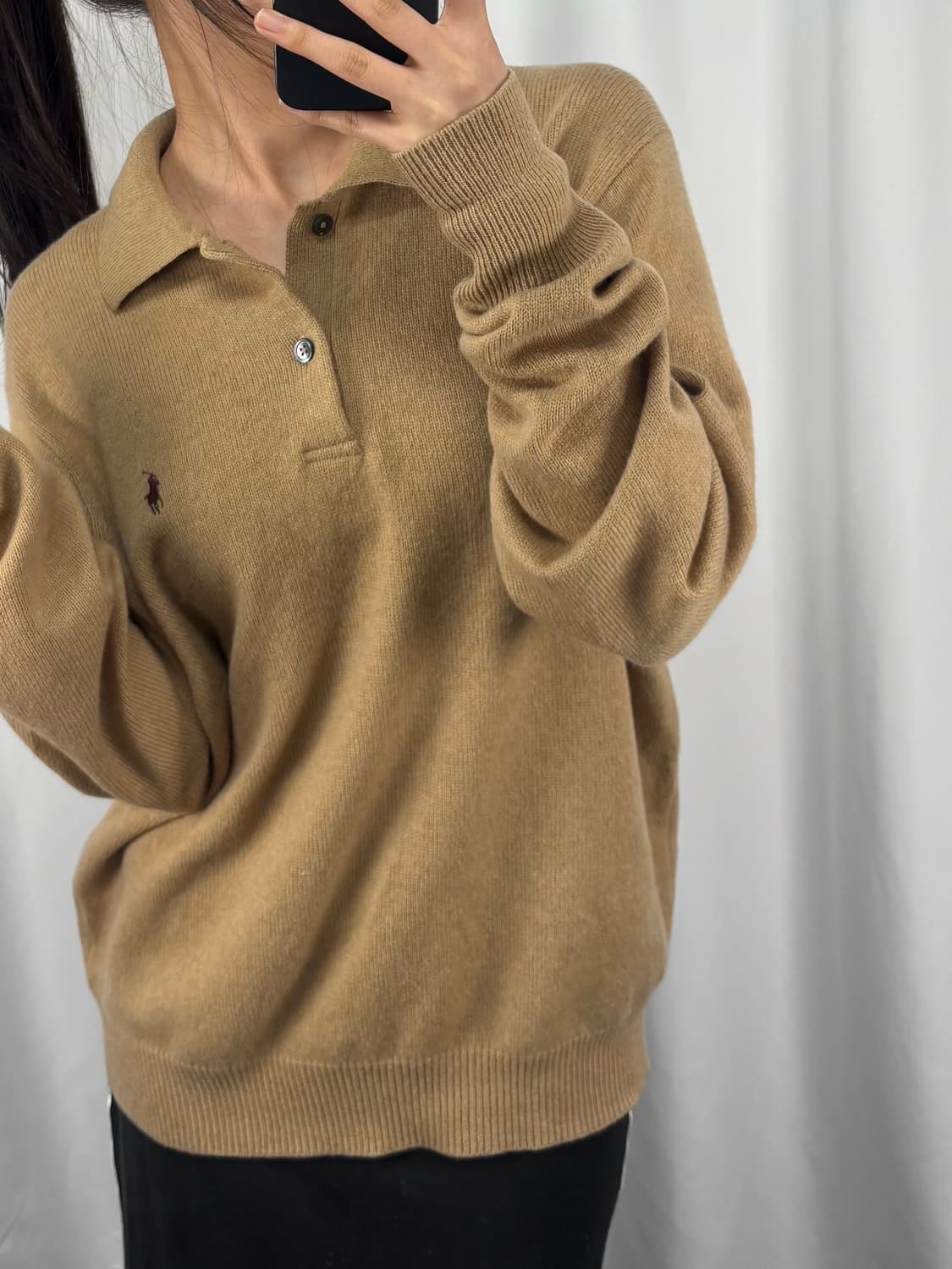 폴로 램스울 카라 니트 상품이미지2