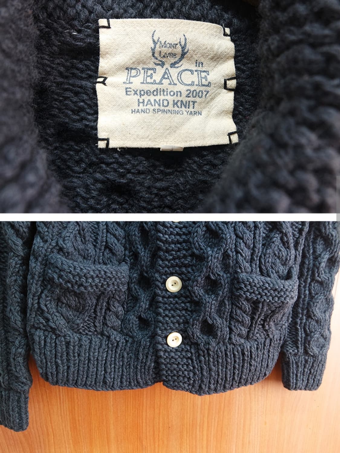 mont livre peace 두툼한 핸드메이드 스웨터 상품이미지4