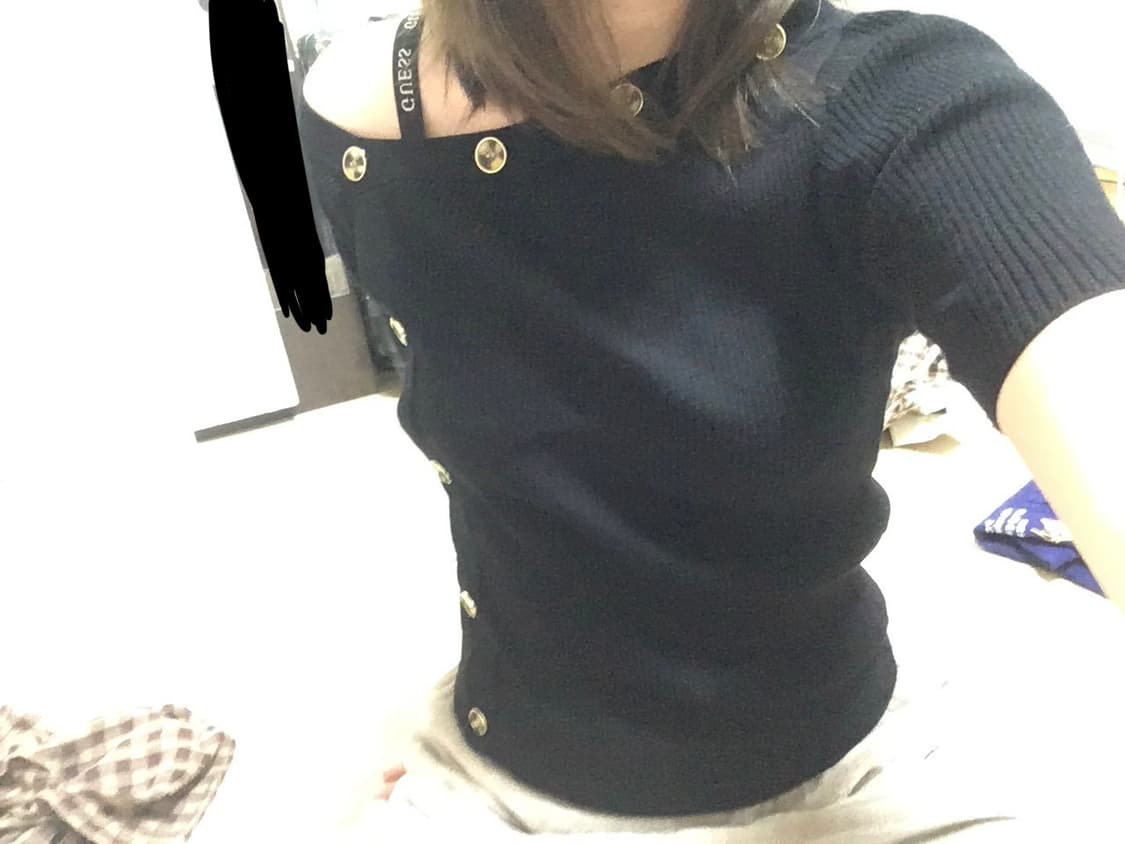 갸루호피 옾숄 니트 반팔 상품이미지1