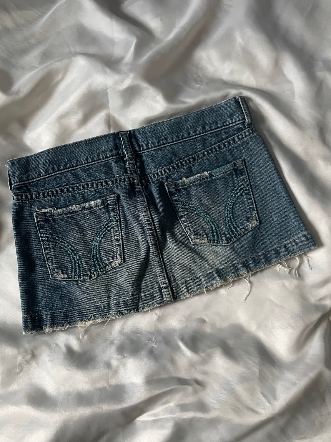 빈티지 y2k 홀리스터 데님 데미지 숏스커트 상품이미지4