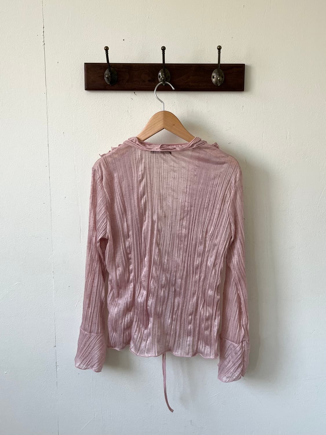 A.G.O 셔링 시스루 가디건 상품이미지3