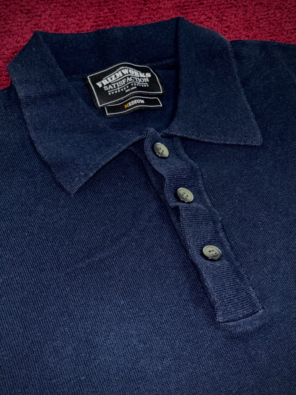 프리즘웍스 네이비 카라 니트 M 상품이미지3