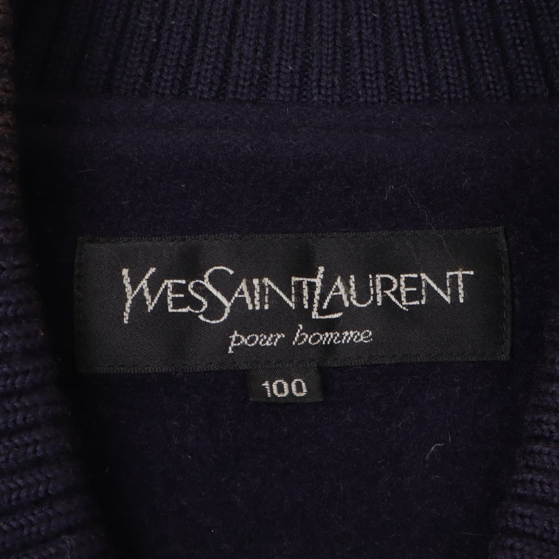 입생로랑 네이비 울 ysl로고 블루종 자켓 상품이미지8