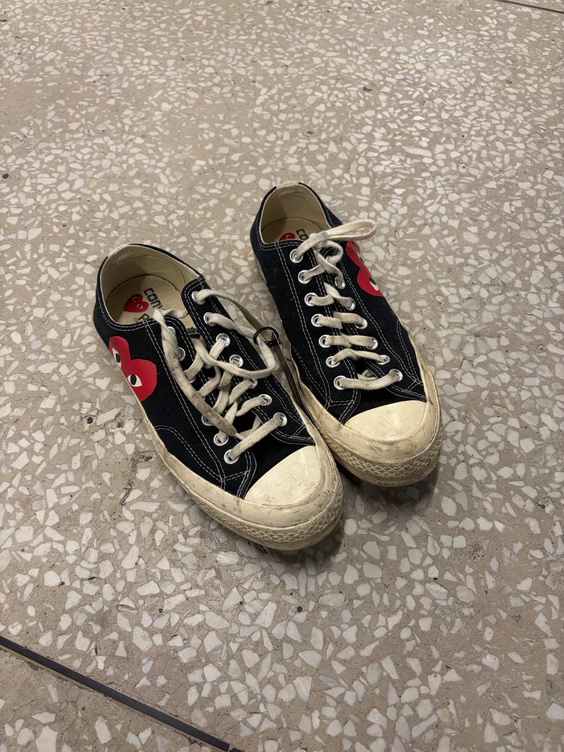 Comme des Garcons PLAY x Converse Black  상품이미지2