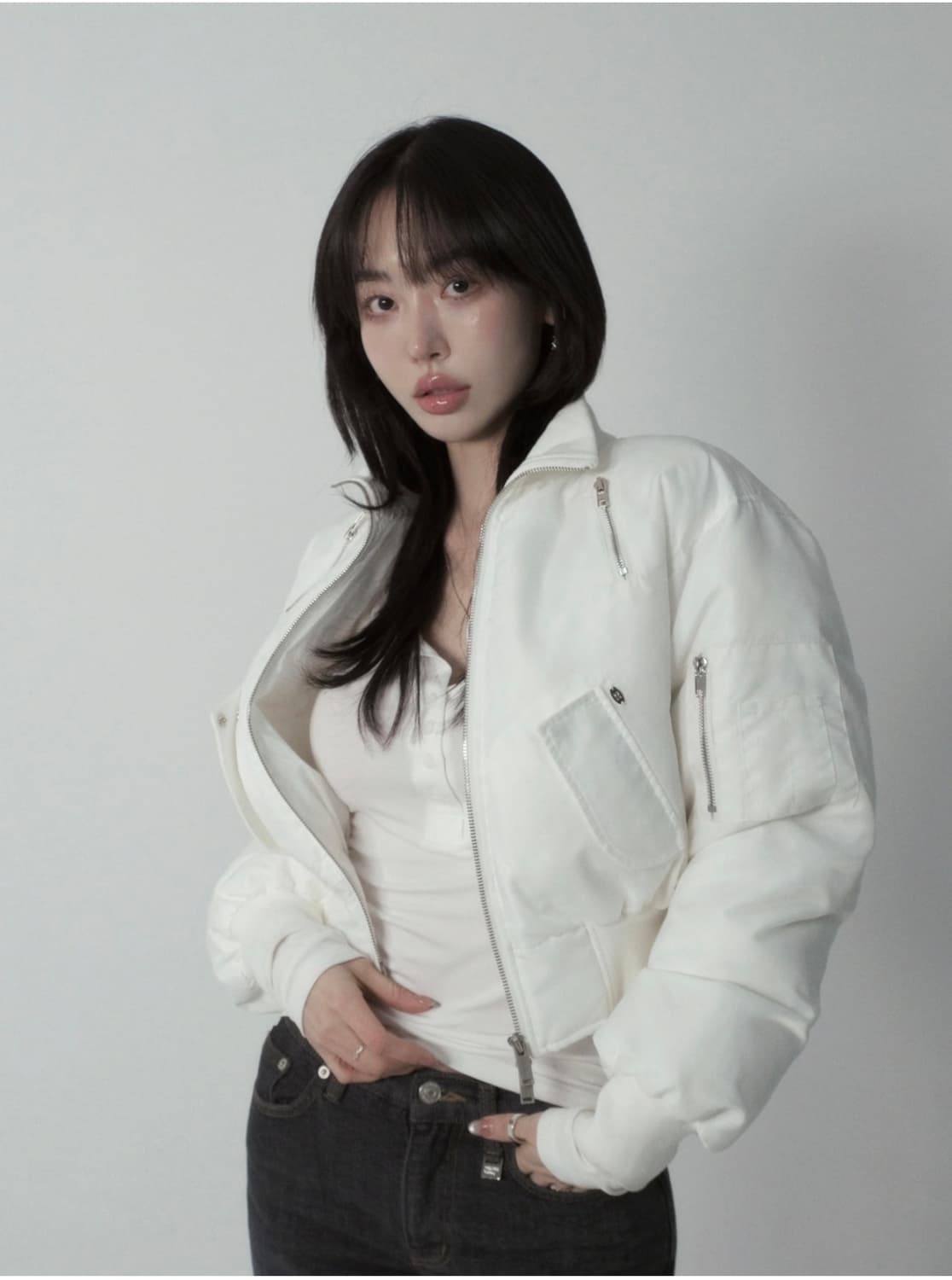 페일제이드 Crop Bomber Jumper 크롭 봄버 패디드 점퍼 상품이미지1