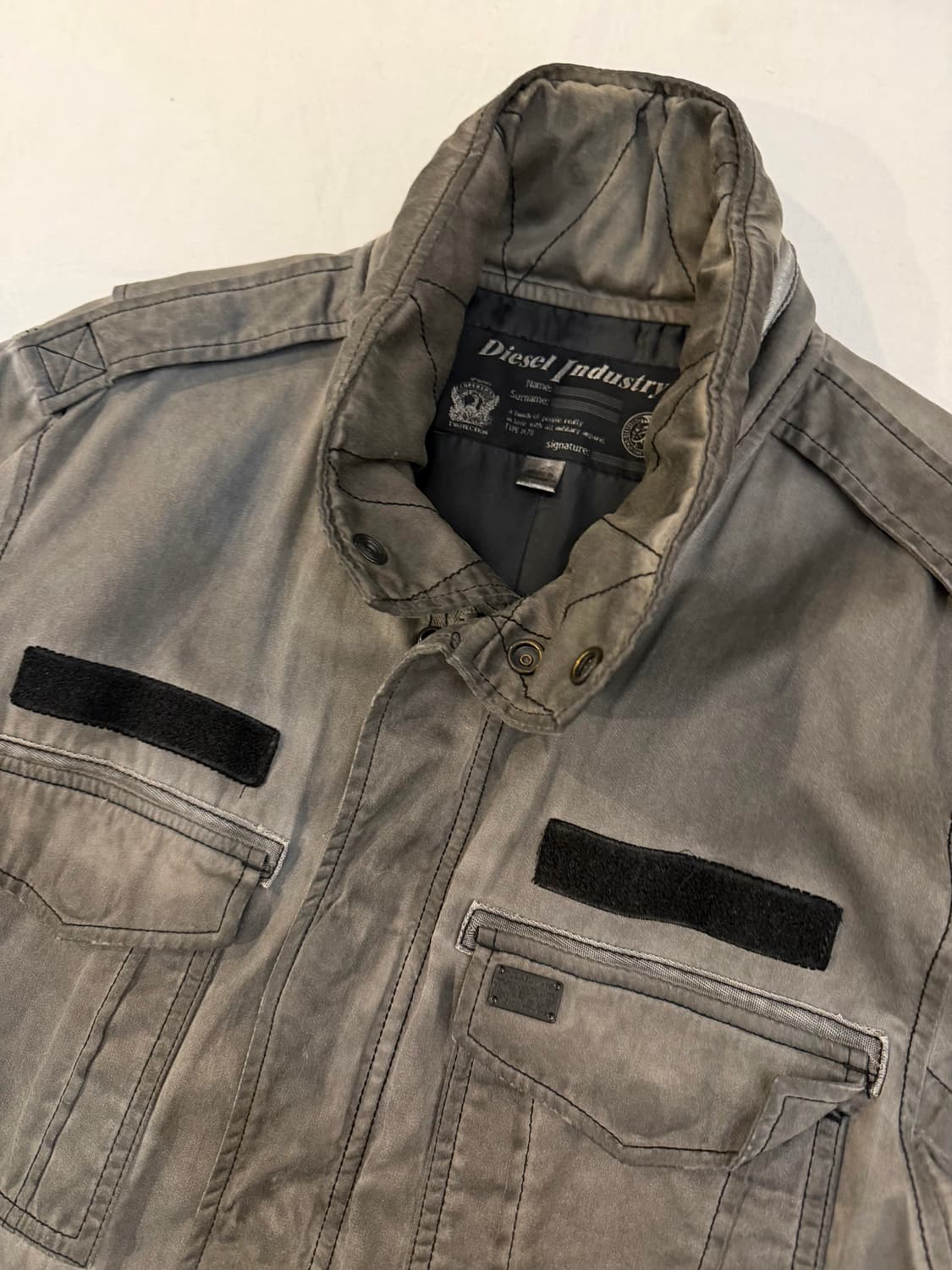 디젤 가먼트다잉 M65 밀리터리 필드자켓 그레이 상품이미지2