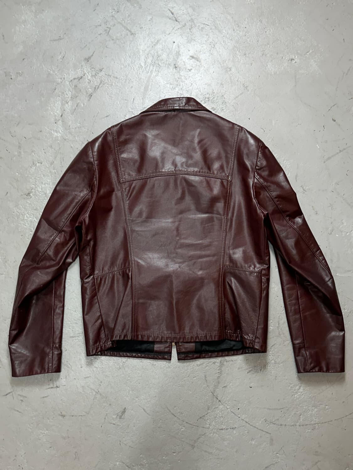 80's 빈티지 버건디 레더 자켓 파이트클럽 타일러 더든 상품이미지4