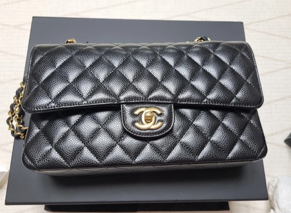 (정품)샤넬 클래식 캐비어 금장 급처! 상품이미지1