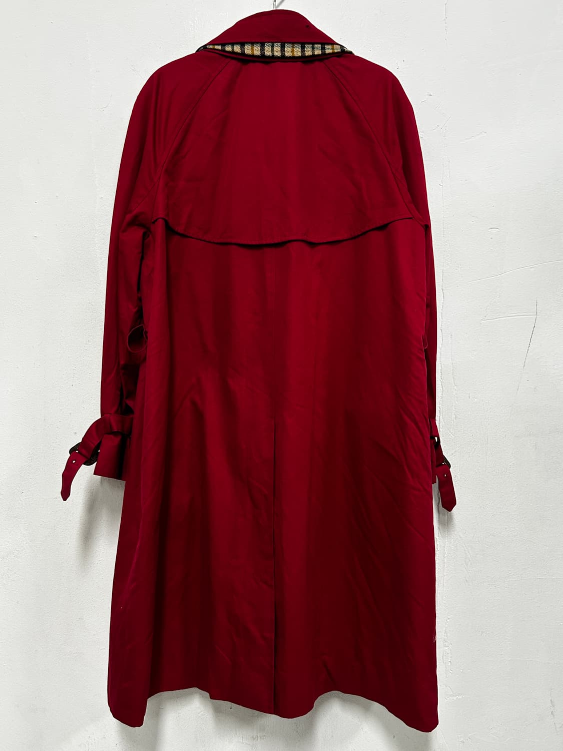 닥스 체크 안감 레드 코트 상품이미지3