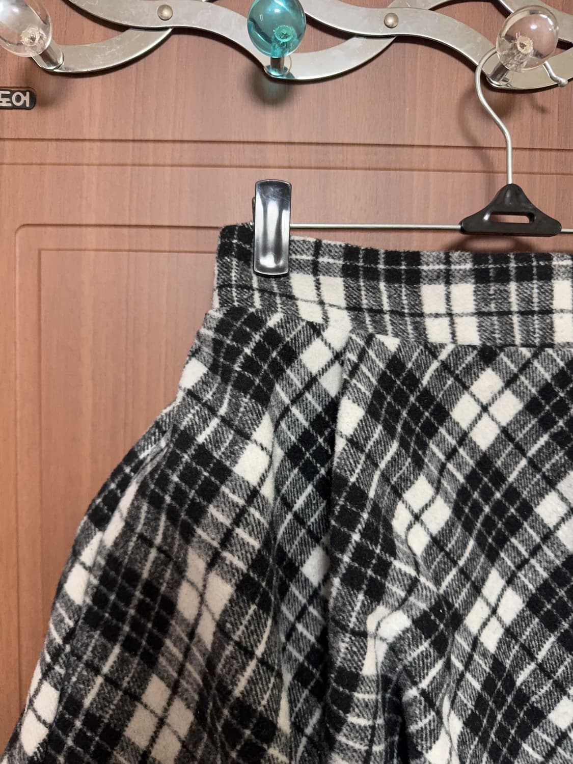 공겜여주 오네 갸루 일본 빈티지 블랙 체크 벌룬 치마 스커트 상품이미지2