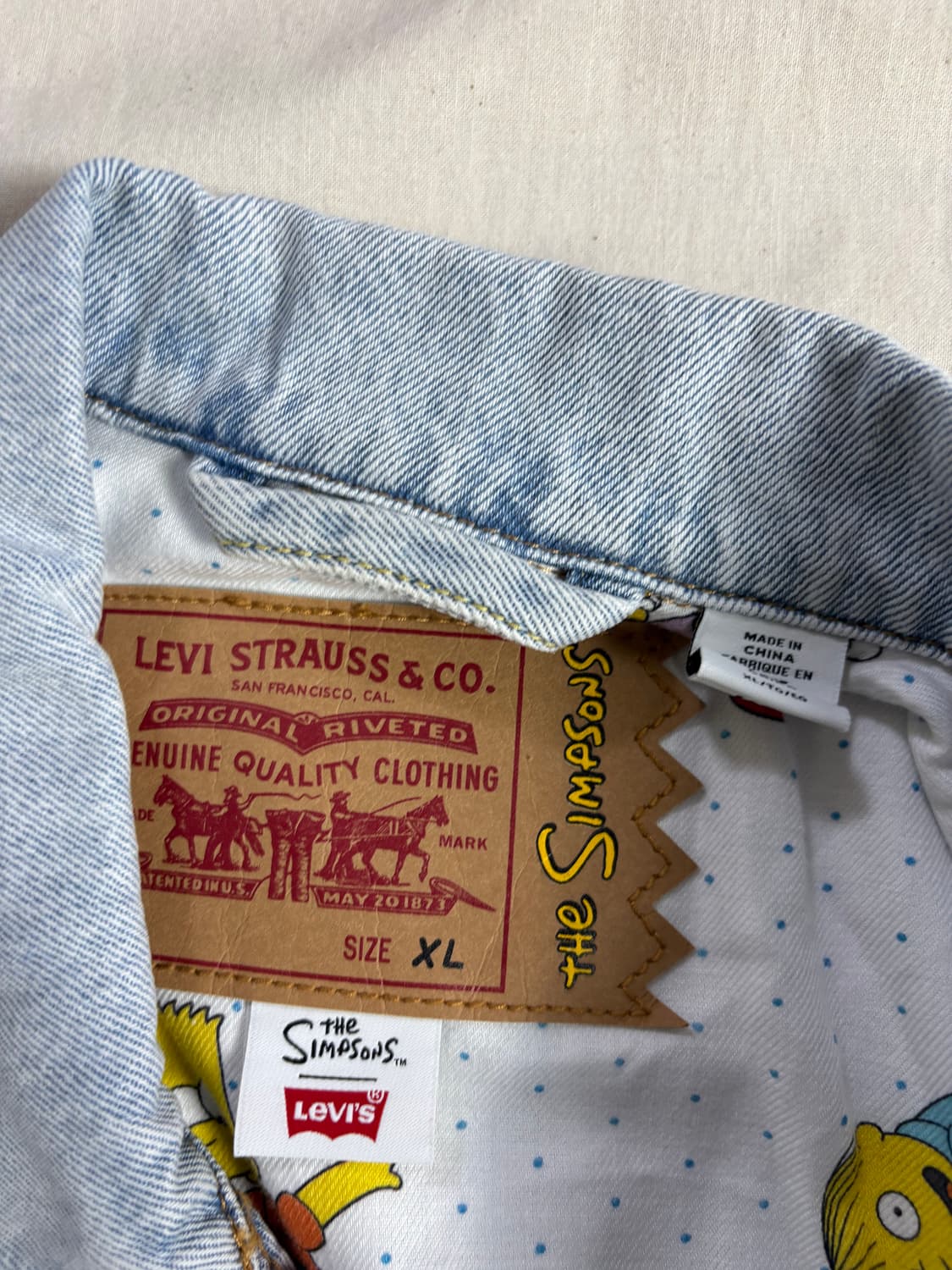 Levis x Simpson 데님 트러커 자켓 XL 상품이미지6