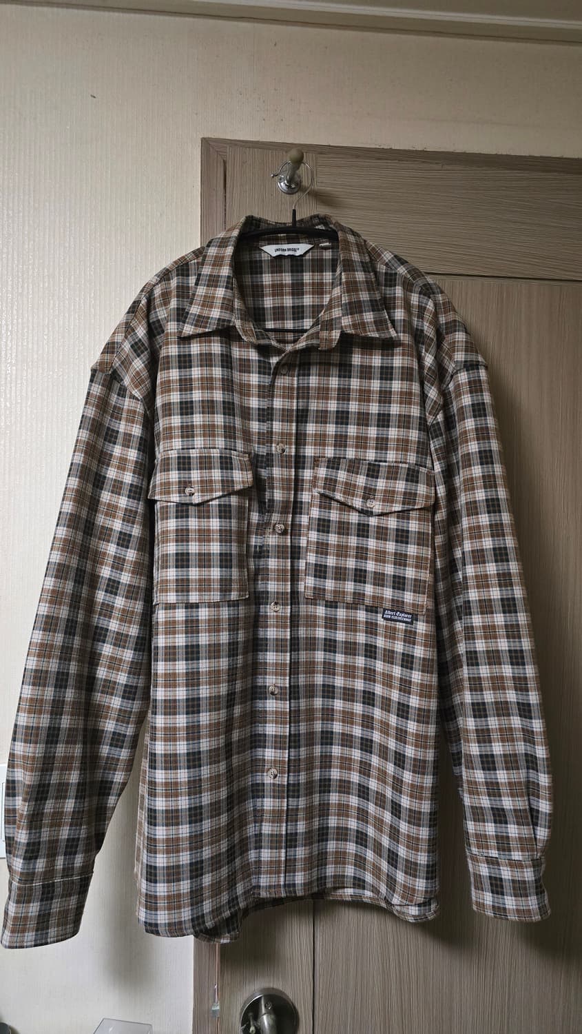 유니폼브릿지 포켓 체크 오버셔츠 XL 상품이미지2