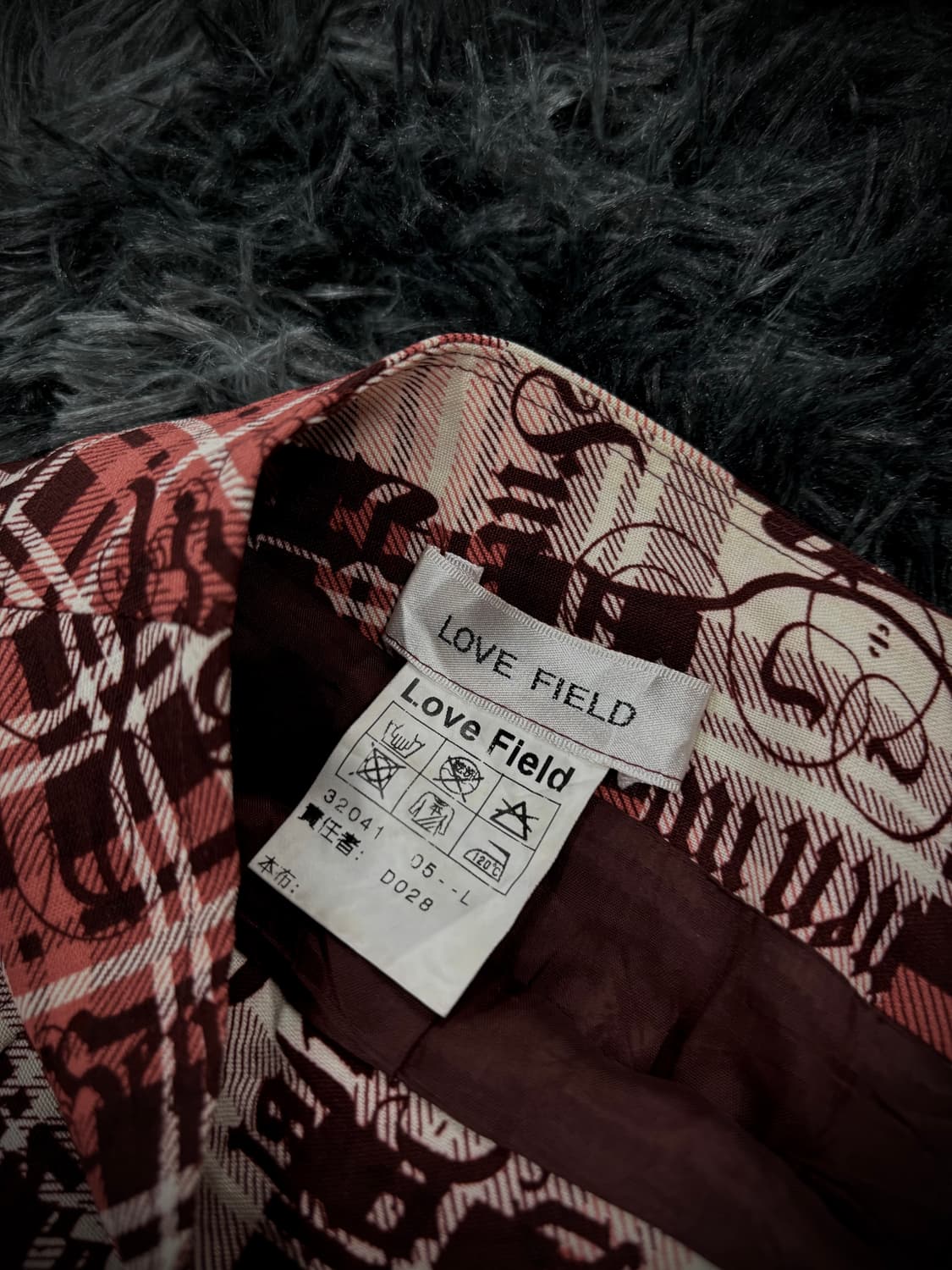 레드 체크 레터링 펑크 레이스플리츠 스커트 상품이미지9