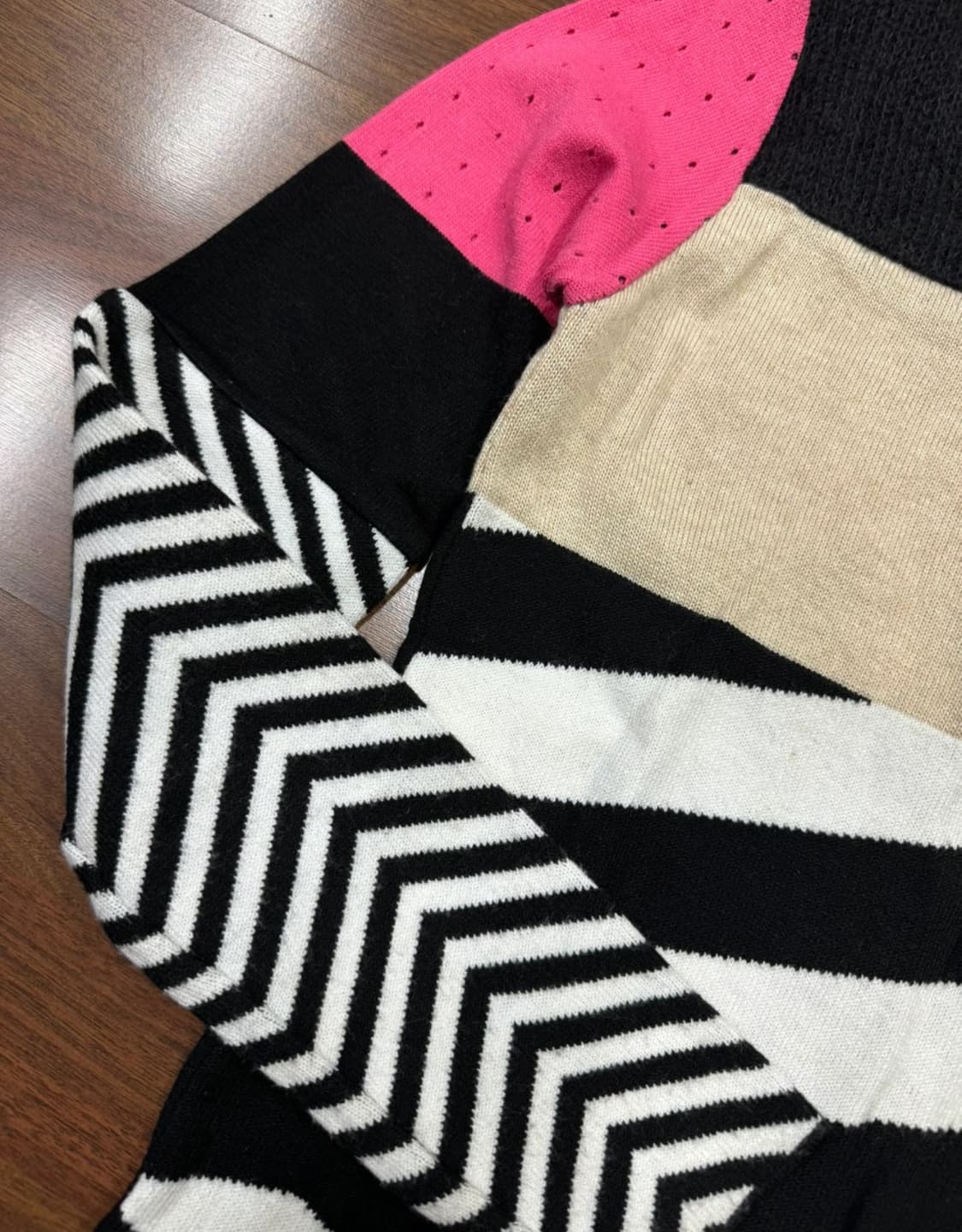 FERRE JEANS 컬러블럭 모헤어 니트 상품이미지3