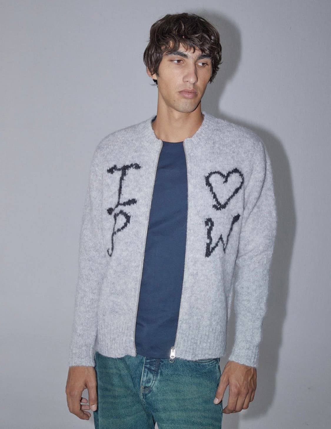 팔로마울 크러쉬 니트집업 남성M 상품이미지2