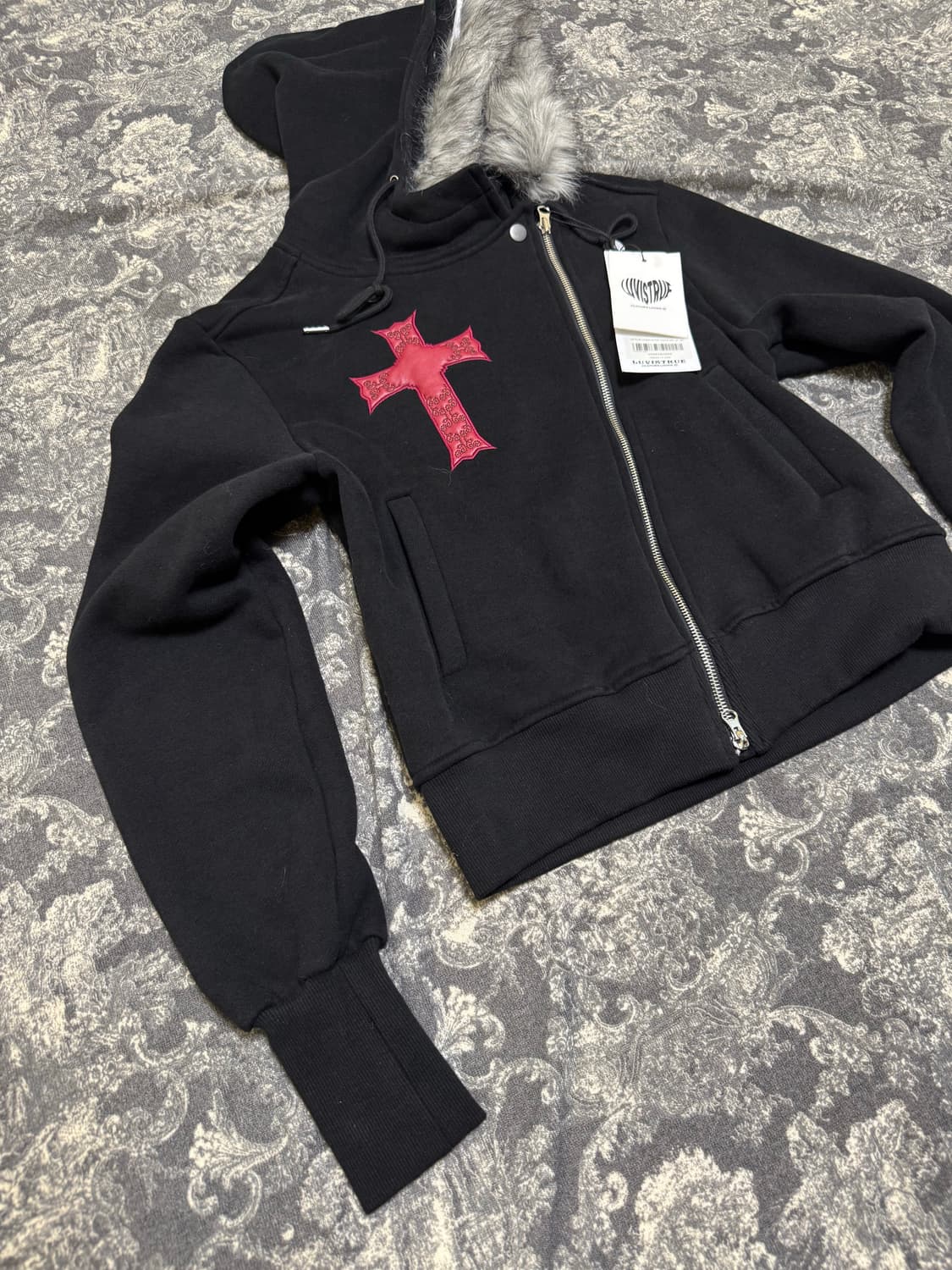 gt fur unbalance hood zip up 상품이미지3