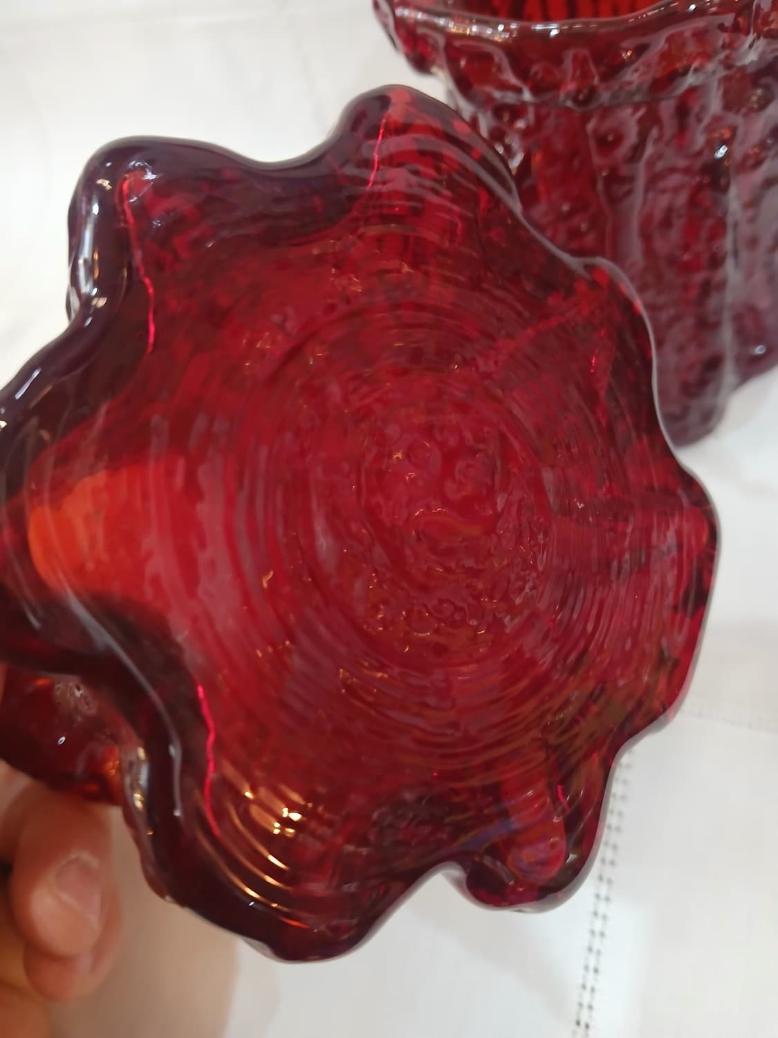 미국 빈티지 앰버리나 플레임 바크 트리 트렁크 필라 캔들 홀더 상품이미지3