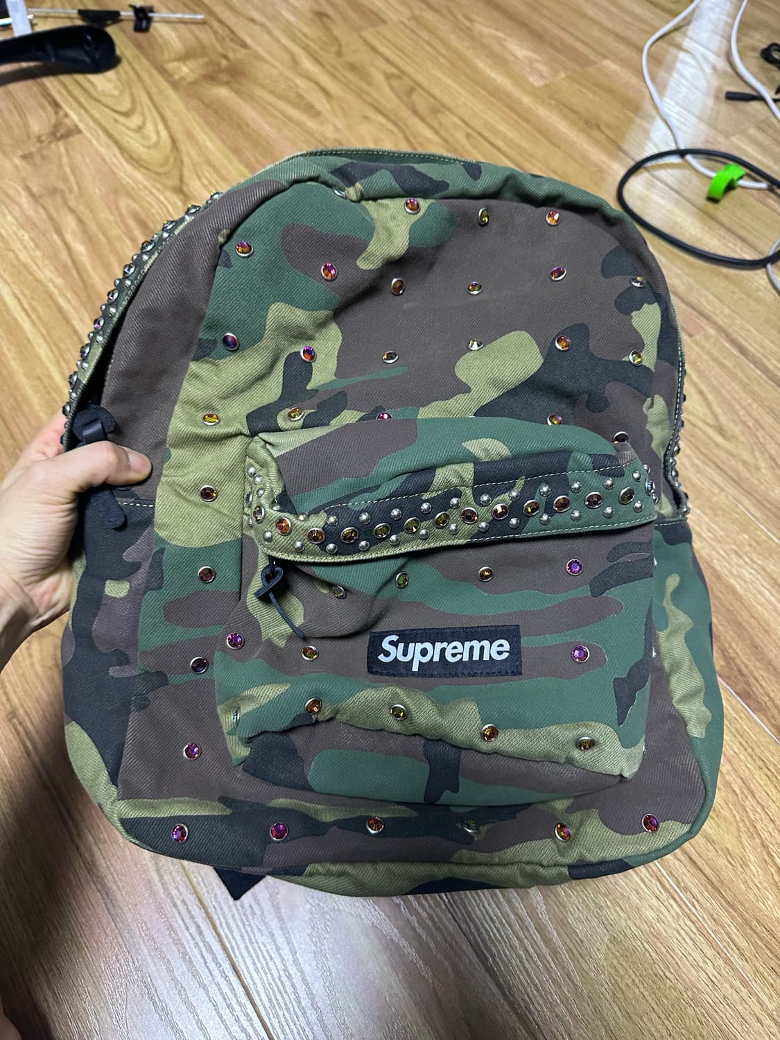 슈프림 X 비비사이먼 카모 데님 백팩 상품이미지1