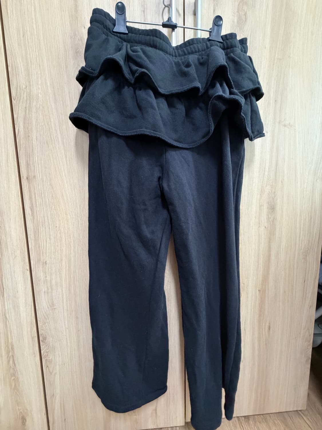 무신사스탠다드 우먼즈 티어드 스커트 레이어드 스웨트 팬츠 상품이미지5