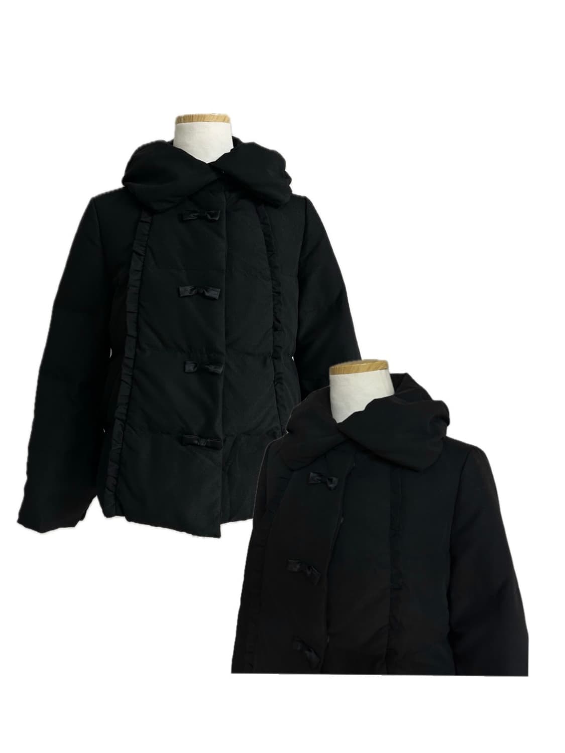 jpn 미니멈 MINIMUM 블랙 디테일 버튼 다운패딩  상품이미지1