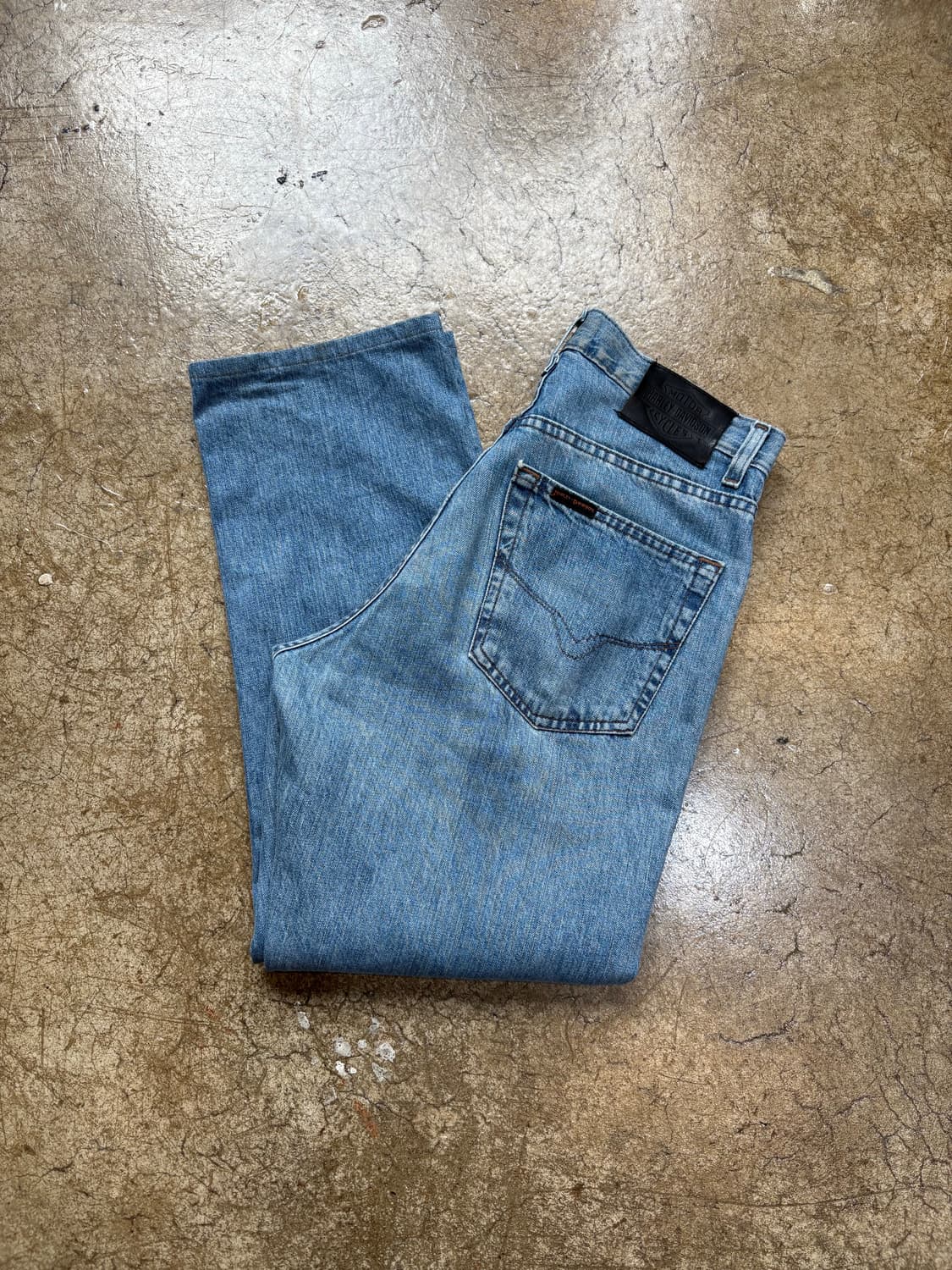 00s 할리 데이비슨 빈티지 데님 팬츠 상품이미지4