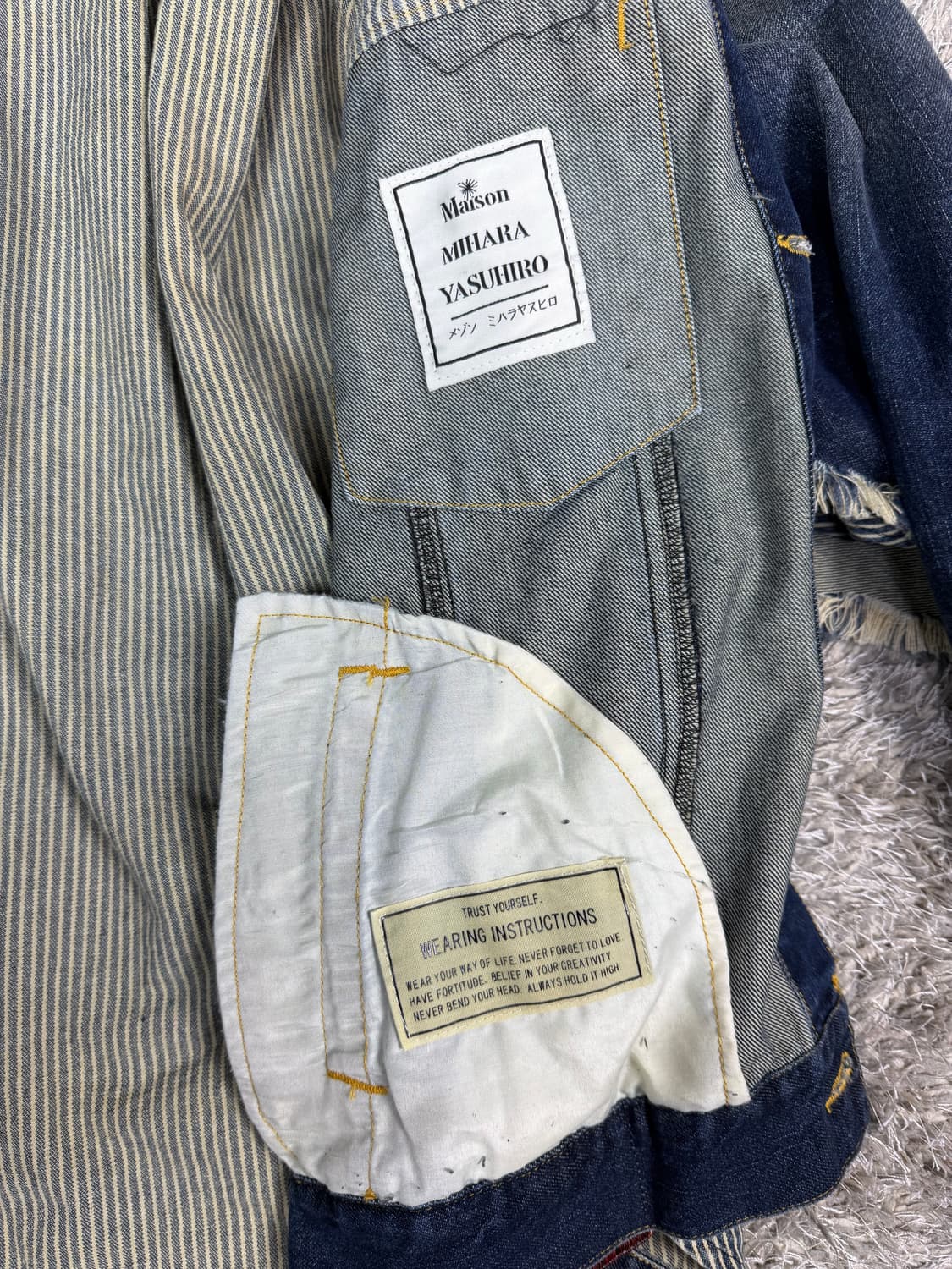 Maison Mihara Yasuhiro 감각적인 디자인 데님 자켓입니다 상품이미지7