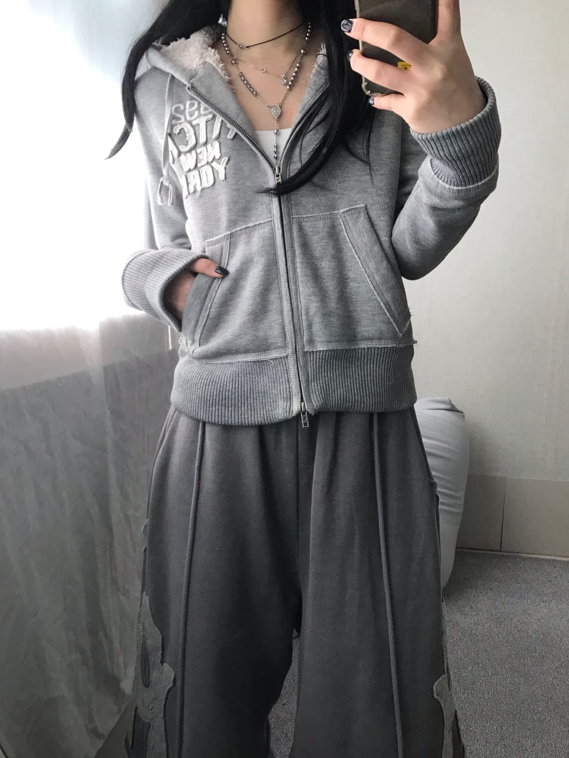 아베크롬비 그레이 퍼후드집업 상품이미지2