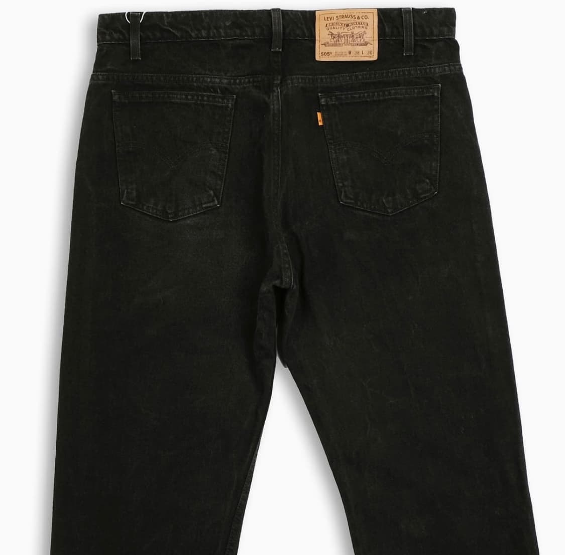 리바이스 505 오렌지탭 흑청 블랙진 90s 36인치 상품이미지5