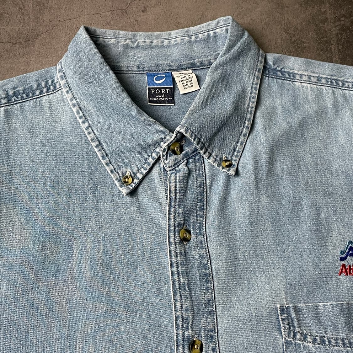 PORT AND COMPANY 빈티지 코튼 데님 셔츠 A00741 상품이미지2